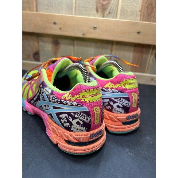 Asics Gel Noosa Tri 9 Running Shoes Women 7.5 Vibrant Multicolor Neon Bright - Picture 4 of 10